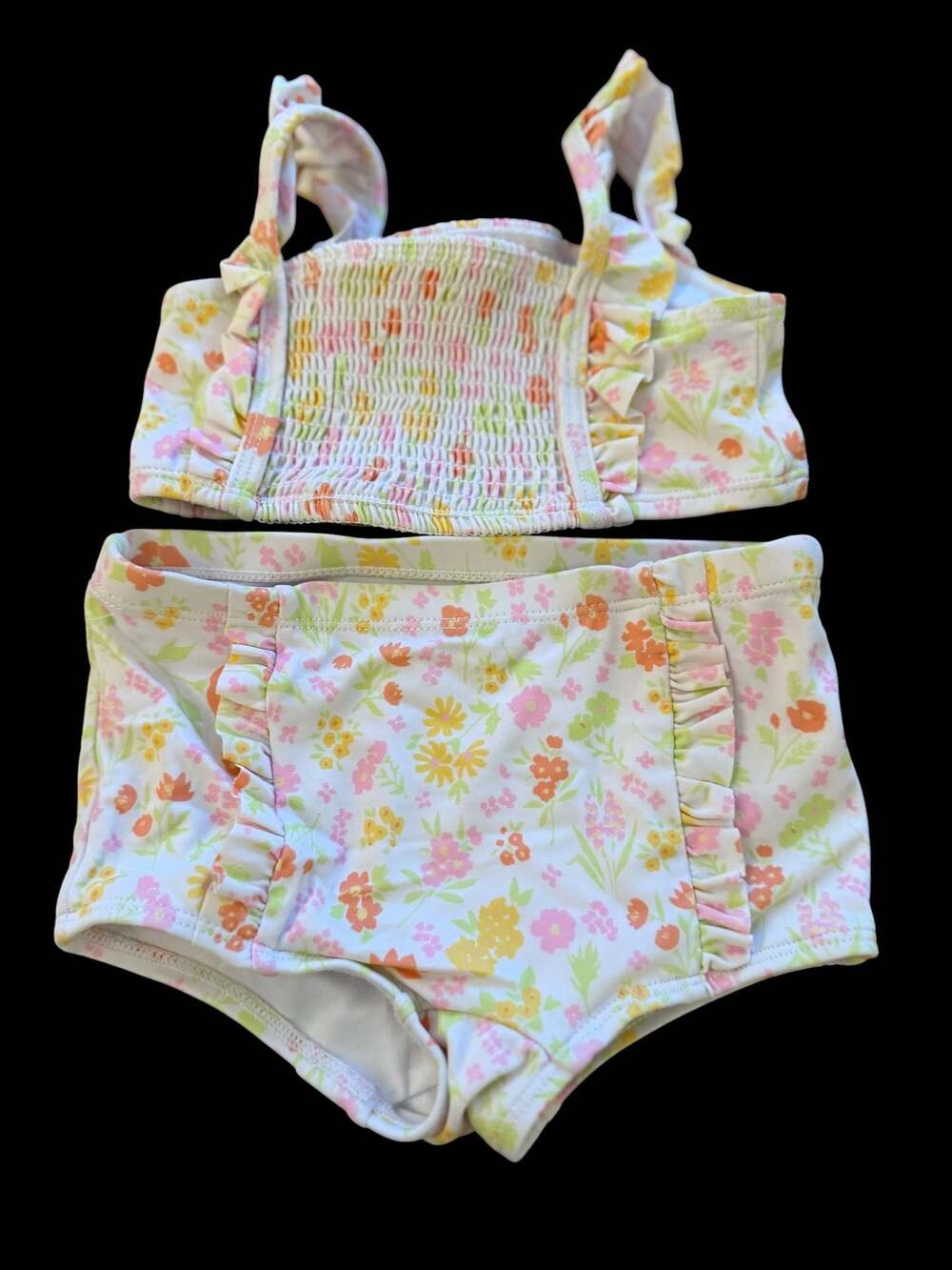 Janie and Jack Floral Bikini Set Girls Size 3T Ruffle swimsuit